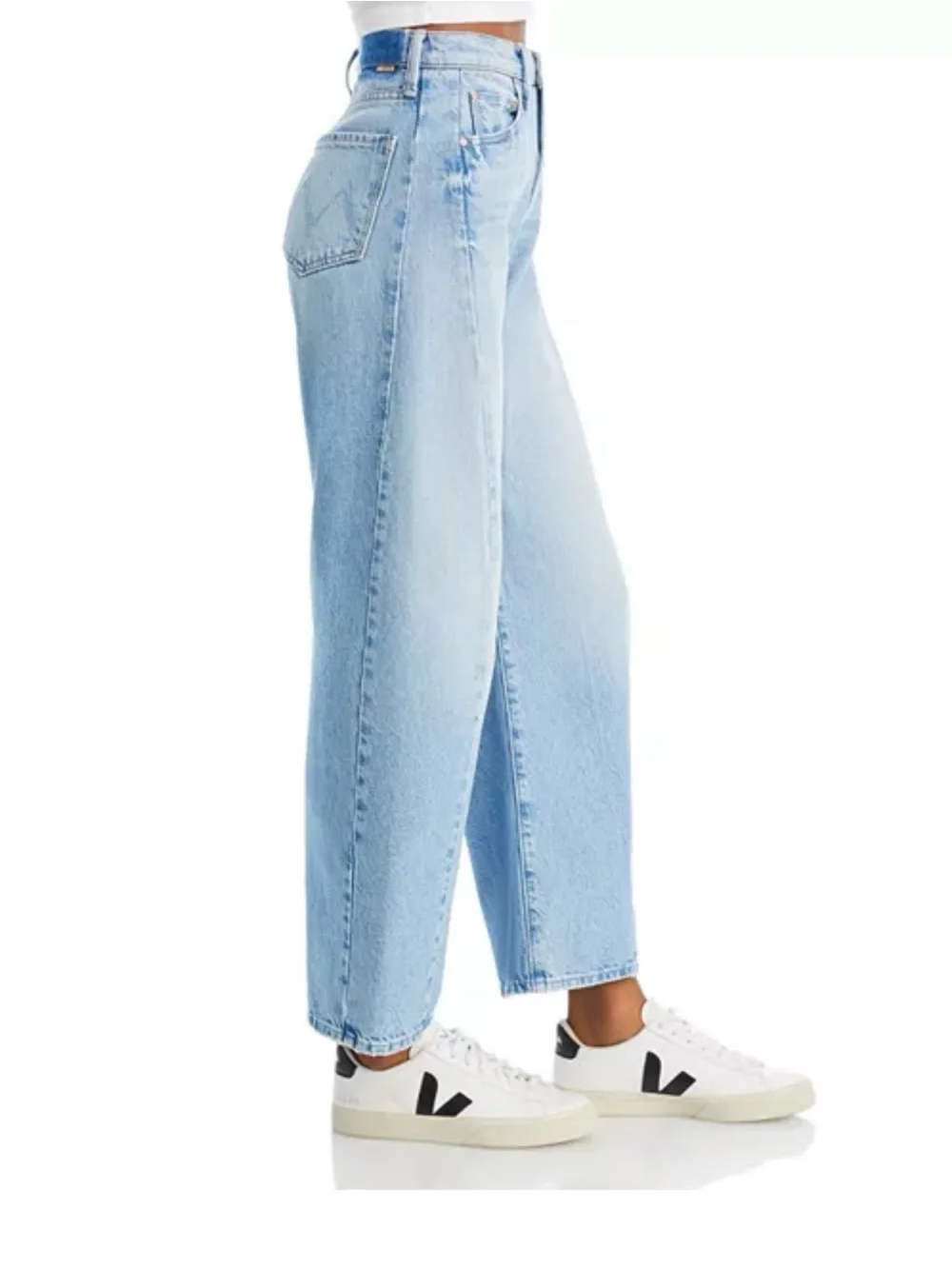 MOTHER The Half Pipe High Rise Ankle Wide Leg Jeans~ This is How I Roll - Picture 3 of 4